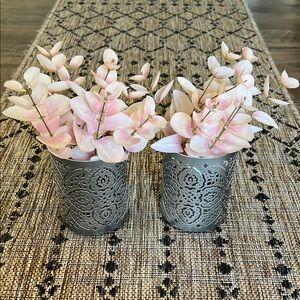 Elegant Pink Floral Arrangement in Silver Vase